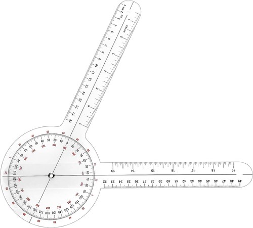Goniometer inch 360 clear - 12, inch,360°clear